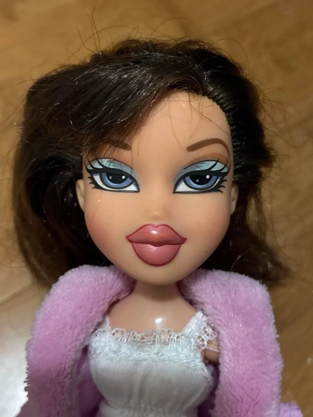 Kids Fashion Doll with Pink Robe and Blue Pajama Pants